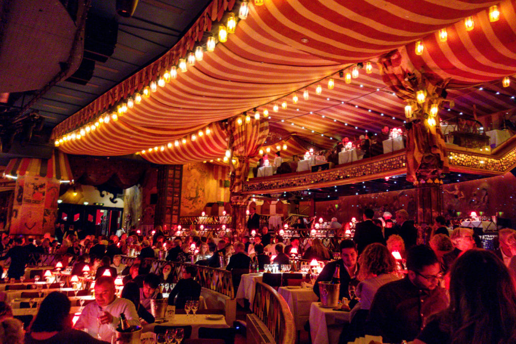 Interior of the Moulin Rouge in Paris