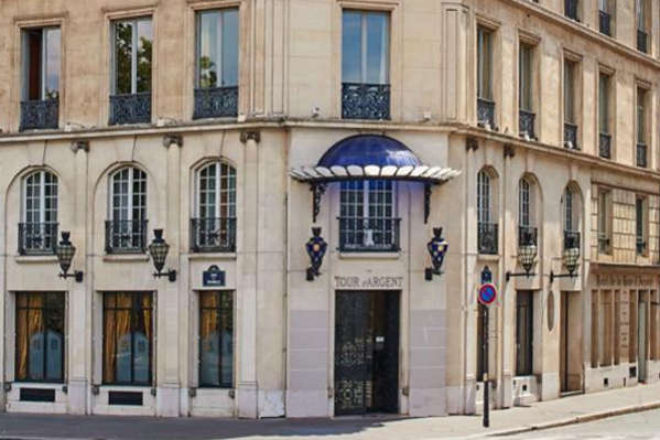 Outside of Tours D’Argent Restaurant in Paris