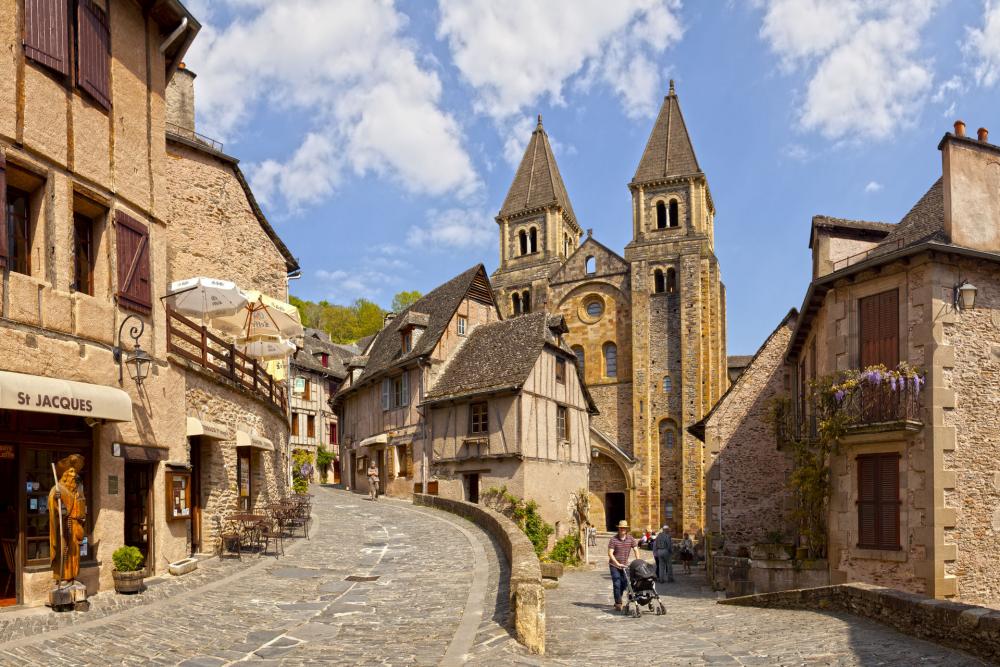The town of Conques in France