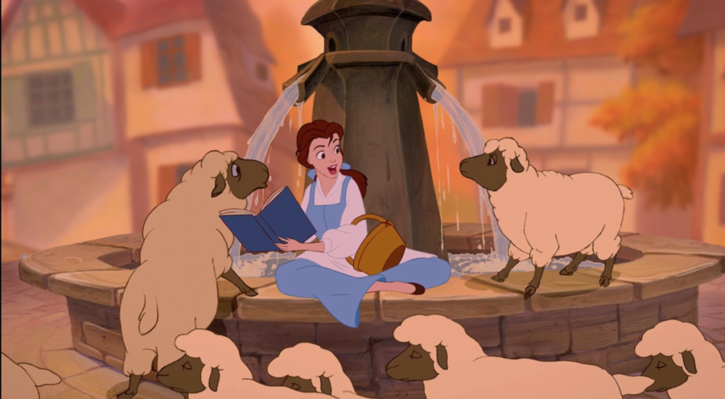 Belle at the Fountain in Beauty & the Beast