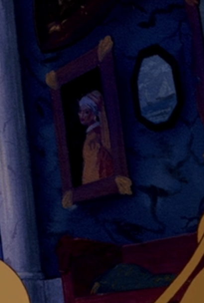 Girl with a Pearl Earring Outside Belle's Room in Beauty & the Beast