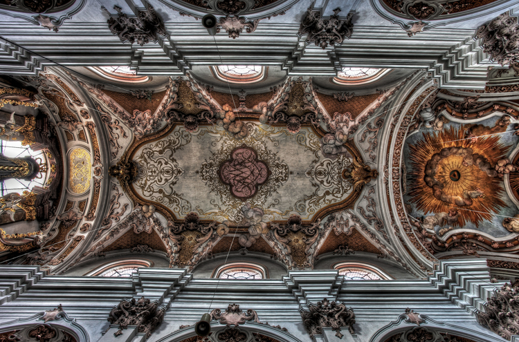 The Ceiling of the Benedictine Abbey in Rohr that Inspired the Floors