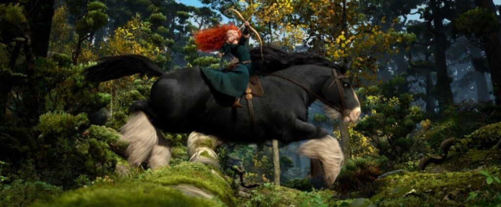 Merida Riding a Horse in Brave
