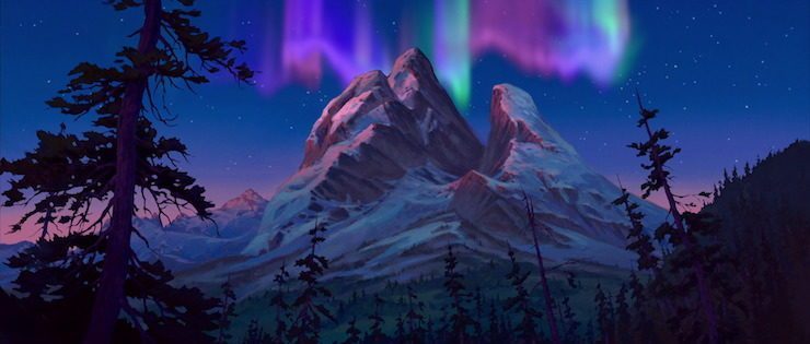 The Northern Lights as seen in Brother Bear