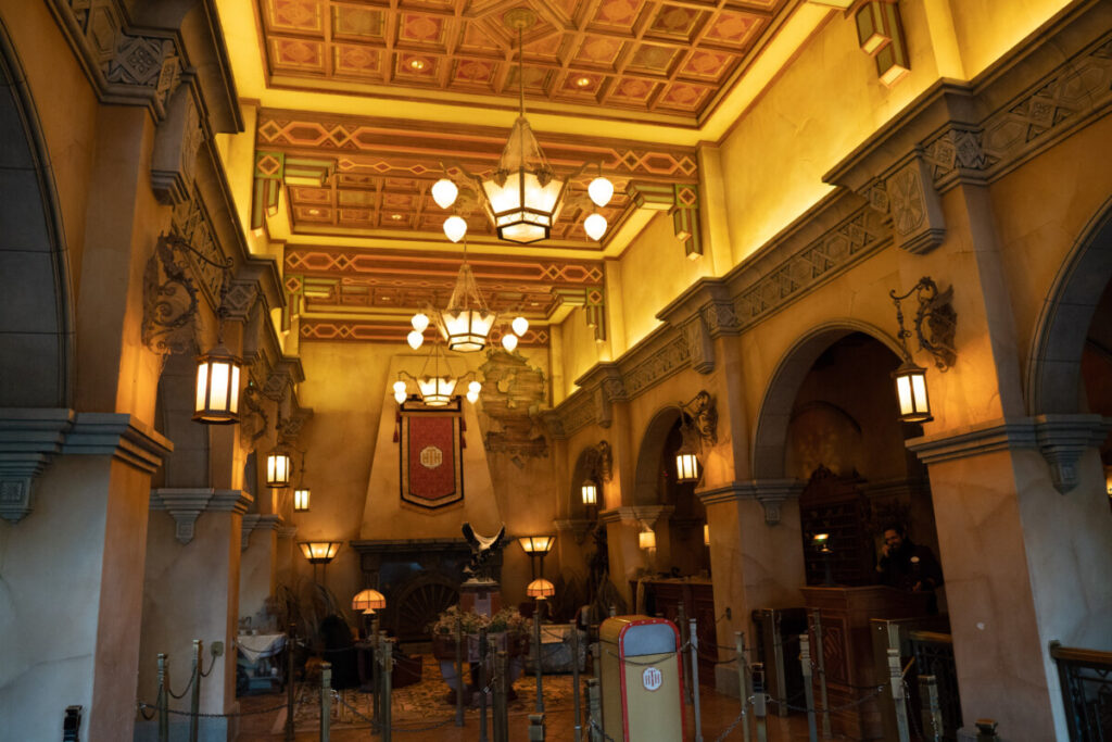 Interior of the Tower of Terror at Disney California Adventure